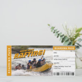 River Rafting Trip Gift Certificate Boarding Pass (Stehend Vorderseite)