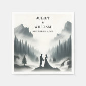 River Rain Cloud Nature Smoky Mountain Wedding Serviette (Vorderseite)