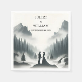 River Rain Cloud Nature Smoky Mountain Wedding Serviette