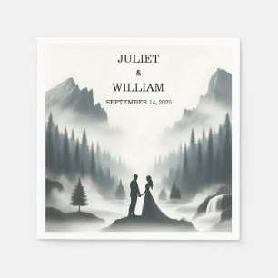 River Rain Cloud Nature Smoky Mountain Wedding Serviette