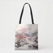 River Red Tree Ink Painting Tasche (Vorderseite)