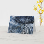 River Ripples Rings Birch Tree Branch Reflection Karte (Gelbe Blume)