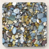 River Rock Pebbles Stone Textur Stone Untersetzer (Vorderseite)