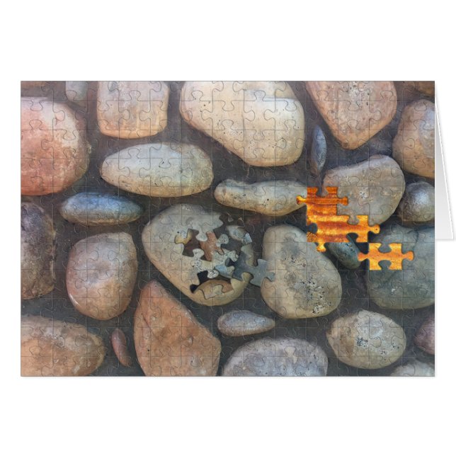 River Rock Wall Fotografy Abstrakt Family Style (Vorderseite (Horizontal))