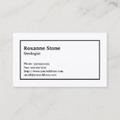 River Rocks mit Name und Monogram Visitenkarte (Rückseite)