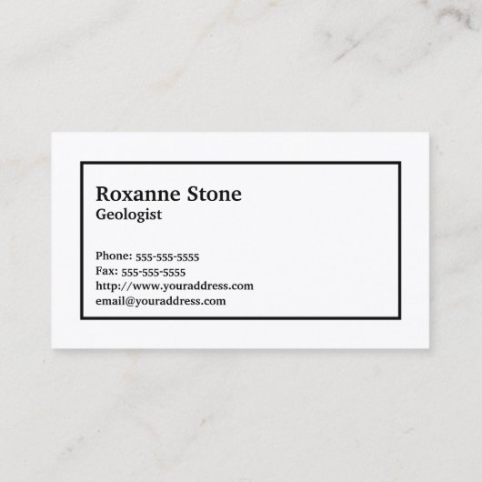 River Rocks mit Name und Monogram Visitenkarte (Rückseite)