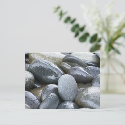 River Rocks Zen Postkarte (Stehend Vorderseite)
