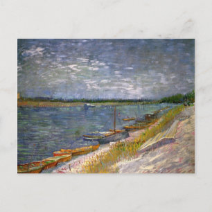 River & Rowing Boats Van Gogh Fine Art & Art Postkarte