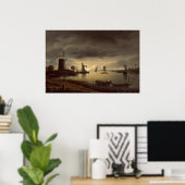 River Scene - Anthonie van Borssom Kunstposter Poster (Heimbüro)