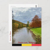 River Semois landscape in Bouillon, Belgium travel Postkarte (Vorne/Hinten)