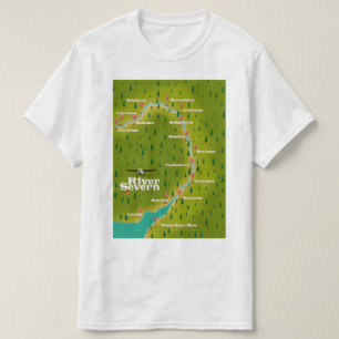 River Severn Wales England Reiseplan T-Shirt
