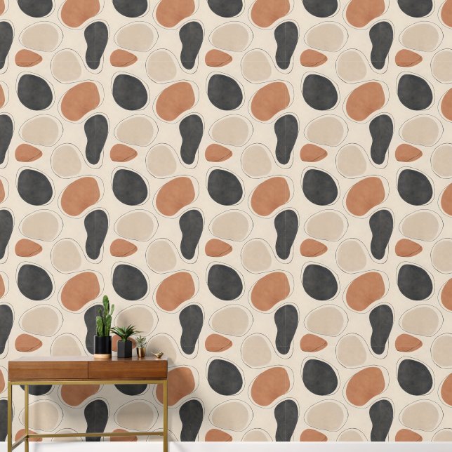 River Stone Forms Organic Modern Tapete (Korridor)