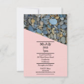 River Stones Kieseln Hochzeit Einladung (Rückseite)