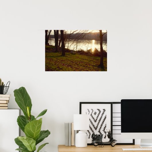 River Sunset Foto Poster (Heimbüro)