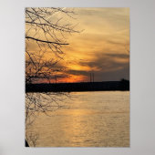 River Sunset Poster (Vorne)