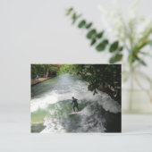 River Surfing in Deutschland Postkarte (Stehend Vorderseite)