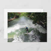River Surfing in Deutschland Postkarte (Vorne/Hinten)