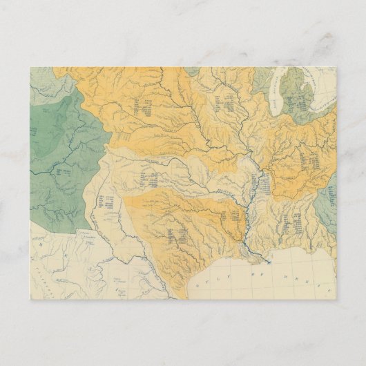 River Systems in den USA Postkarte (Vorderseite)