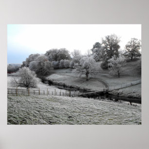 River Tal eines frostigen Morgens Poster