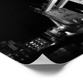 River thames and Tower Bridge at Night Poster (Ecke)