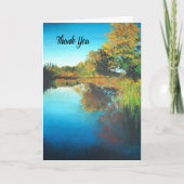 River Trees Fall Landscape Fine Art Danke Karte (Vorderseite)