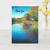 River Trees Fall Landscape Fine Art Danke Karte (Gelbe Blume)