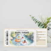 River Tubing Gift Certificate Einladung (Stehend Vorderseite)