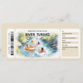 River Tubing Gift Certificate Einladung (Vorne/Hinten)