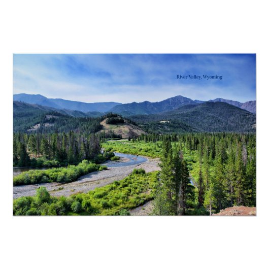 River Valley, Western America, Wyoming, Poster (Vorderseite)