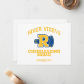 River Vixens Cheerleader Squad Mitteilungskarte (Vorderseite/Rückseite Beispiel)