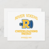 River Vixens Cheerleader Squad Mitteilungskarte (Vorne/Hinten)