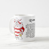 Rivera-Familienwappen-Tasse Kaffeetasse (Vorderseite Links)