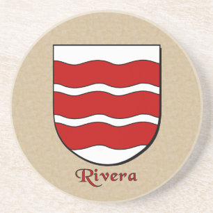 Rivera Heraldic Shield Sandstein Untersetzer