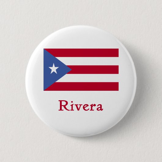 Rivera-Puertorikaner-Flagge Button (Vorderseite)