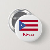 Rivera-Puertorikaner-Flagge Button (Vorne & Hinten)