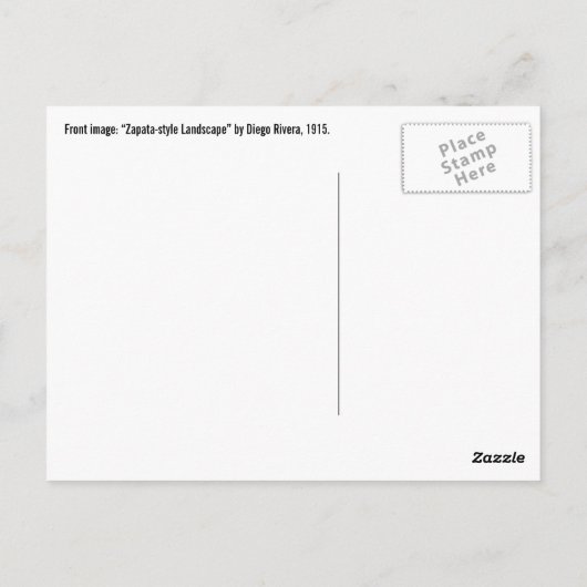 Riveras Postkarte "Landschaft im zapatistischen St (Rückseite)