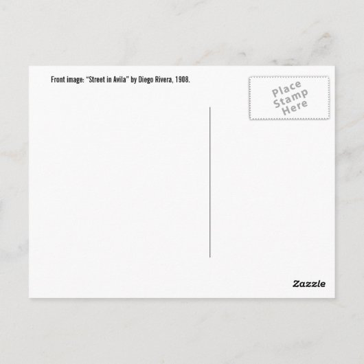 Riveras Postkarte "Straße in Avila" (Rückseite)