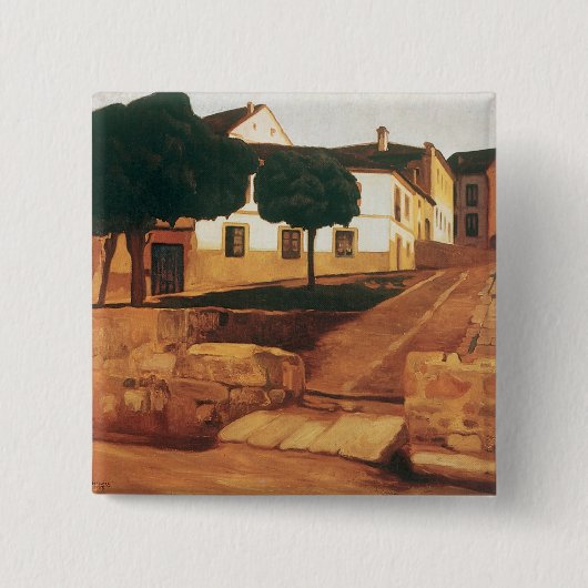 Riveras "Straße in Avila"-Taste Button (Vorderseite)