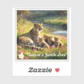 "Riverbank Haven for Cheetahs" Aufkleber (Blatt)