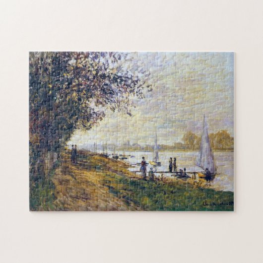 Riverbank Petit-Gennevilliers, Sunset Monet Fine Puzzle (Horizontal)