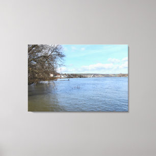 Riverbank von Nierstein in Deutschland Leinwanddruck