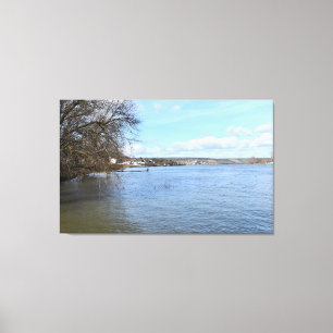 Riverbank von Nierstein in Deutschland Leinwanddruck