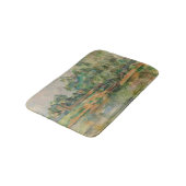 Riverbank von Paul Cezanne Bath Mat Badematte (Schrägansicht)