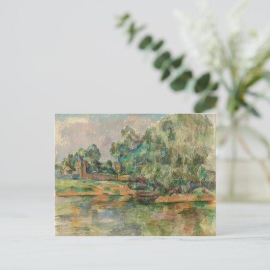 Riverbank von Paul Cezanne Postcard Postkarte (Stehend Vorderseite)