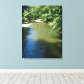 Riverbed Landschaftsfotografie Canvas Print Leinwanddruck (Insitu (Holzboden))