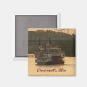 Riverboat am Ohio Magnet (Vorderseite/Rückseite)