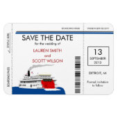 Riverboat Boarding Pass die Datumsmagnete ab Magnet (Horizontal)