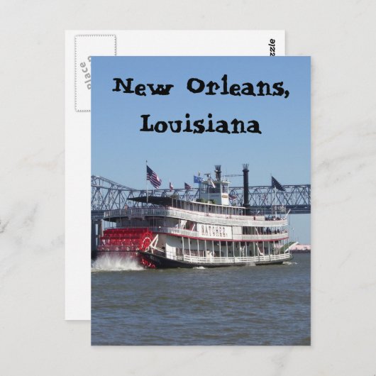 Riverboat in New Orleans Postkarte (Vorne/Hinten)
