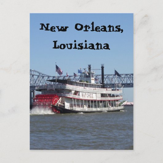 Riverboat in New Orleans Postkarte (Vorderseite)