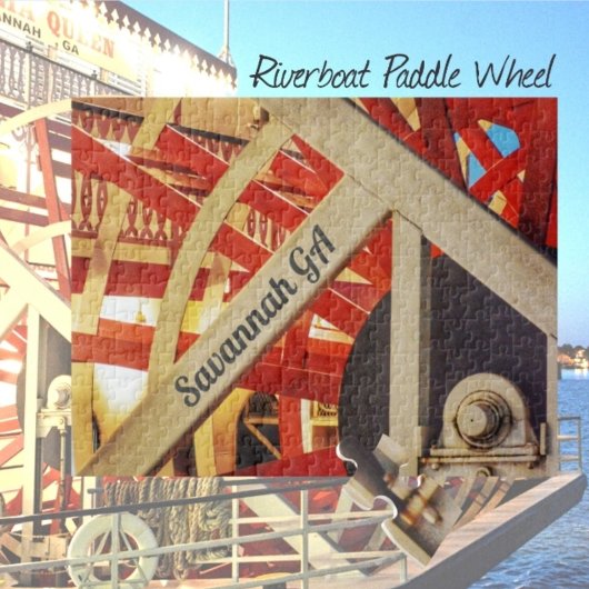 Riverboat Paddle Wheel Savannah Georgia Foto Puzzle